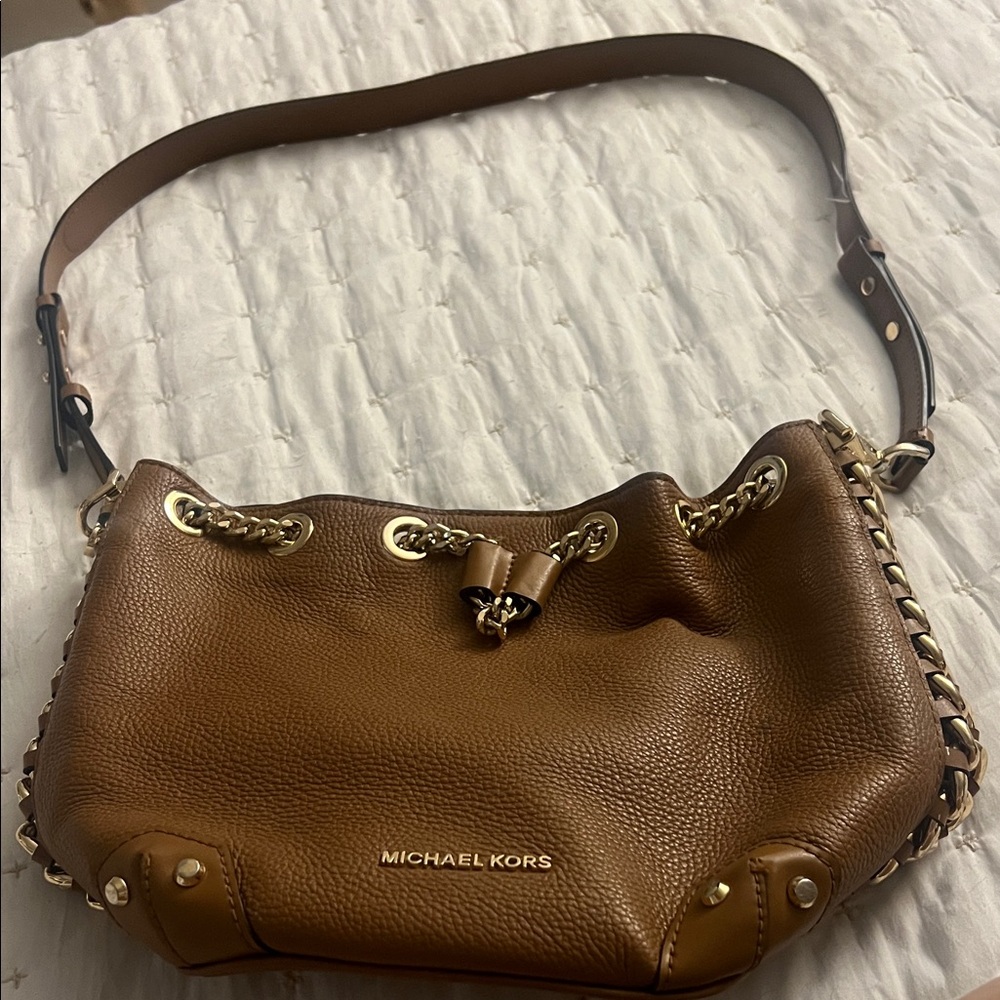 Michael Kors Tan Leather Shoulder Bag